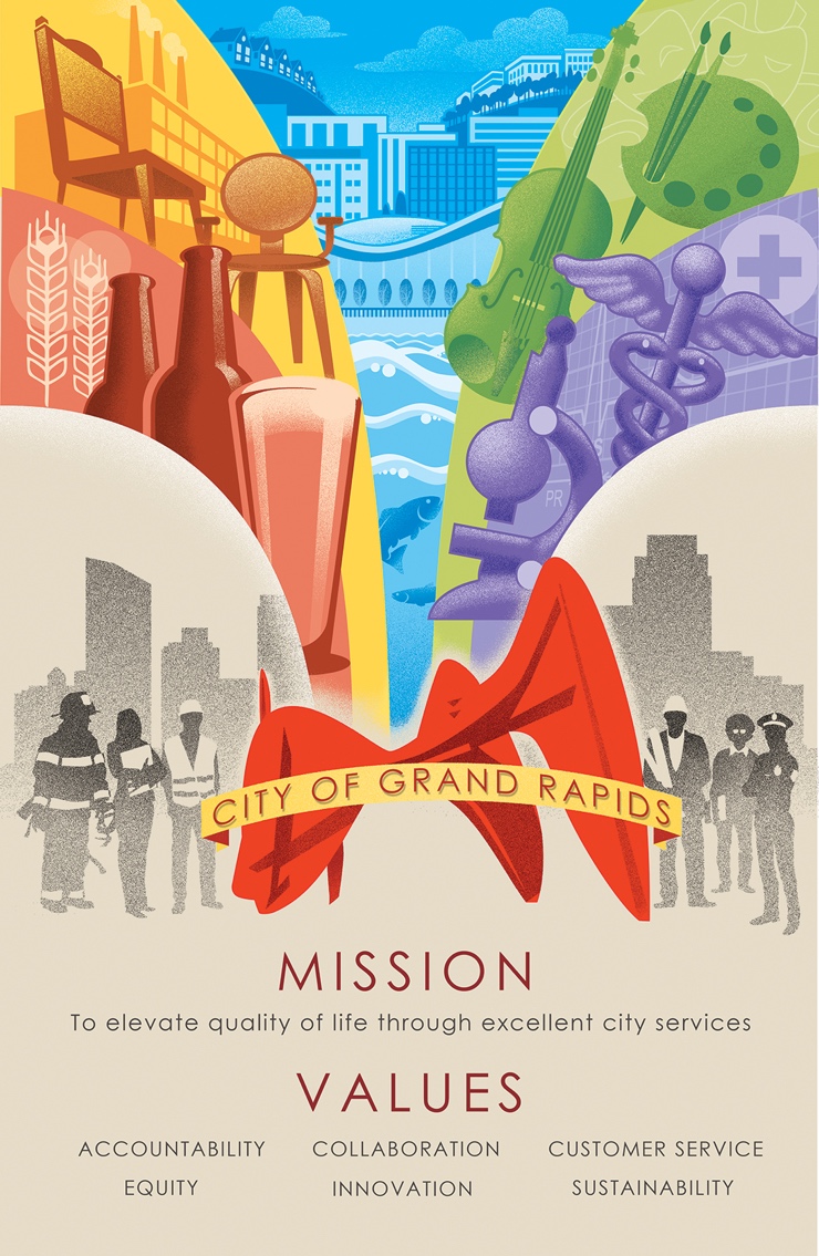 The City of Grand Rapids does not discriminate in employment on the basis of race, color, religion, sex (including pregnancy or gender identity), national origin, political affiliation, sexual orientation, marital status, disability, genetic information, age, membership in an employee organization, retaliation, parental status, military service, or other non-merit factor.