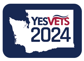 Logo featuring the outline of Washington state with 