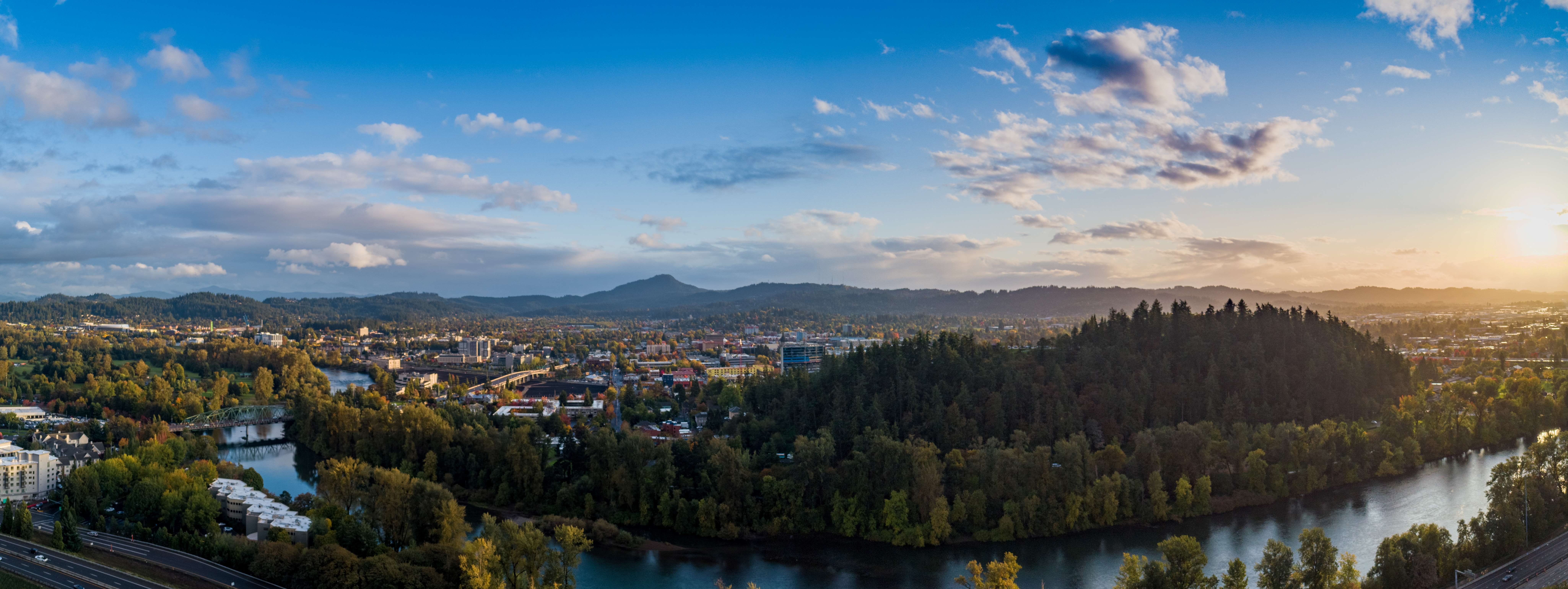 City scape of the City of Eugene