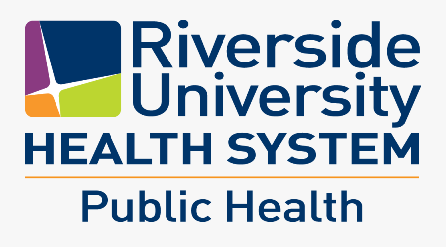 Logo of Riverside University Health System, featuring colorful geometric shapes and the text 