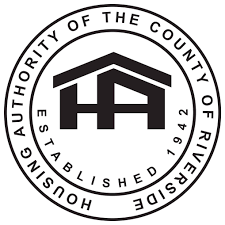 Logo of the Housing Authority of Riverside County, featuring a stylized house and the text 