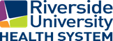 Logo of Riverside University Health System featuring colorful geometric shapes and text.