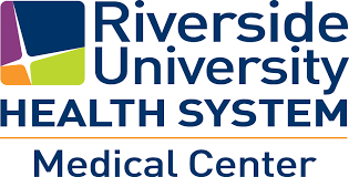 Logo of Riverside University Health System Medical Center, featuring colorful geometric shapes and bold text.